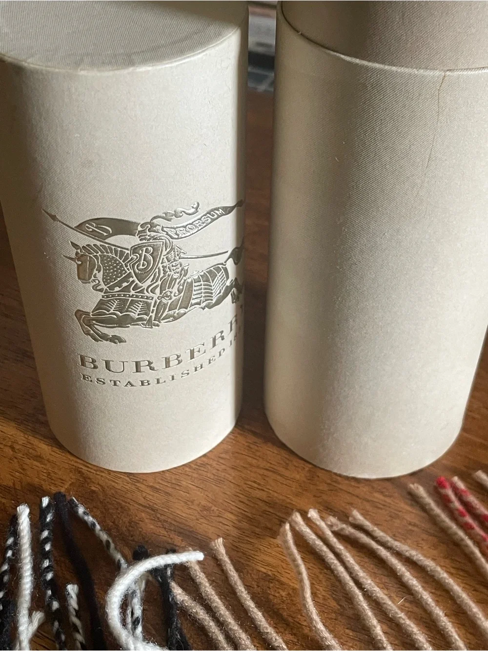 Burberry Beige Black & Red Classic Check Wool Scarf